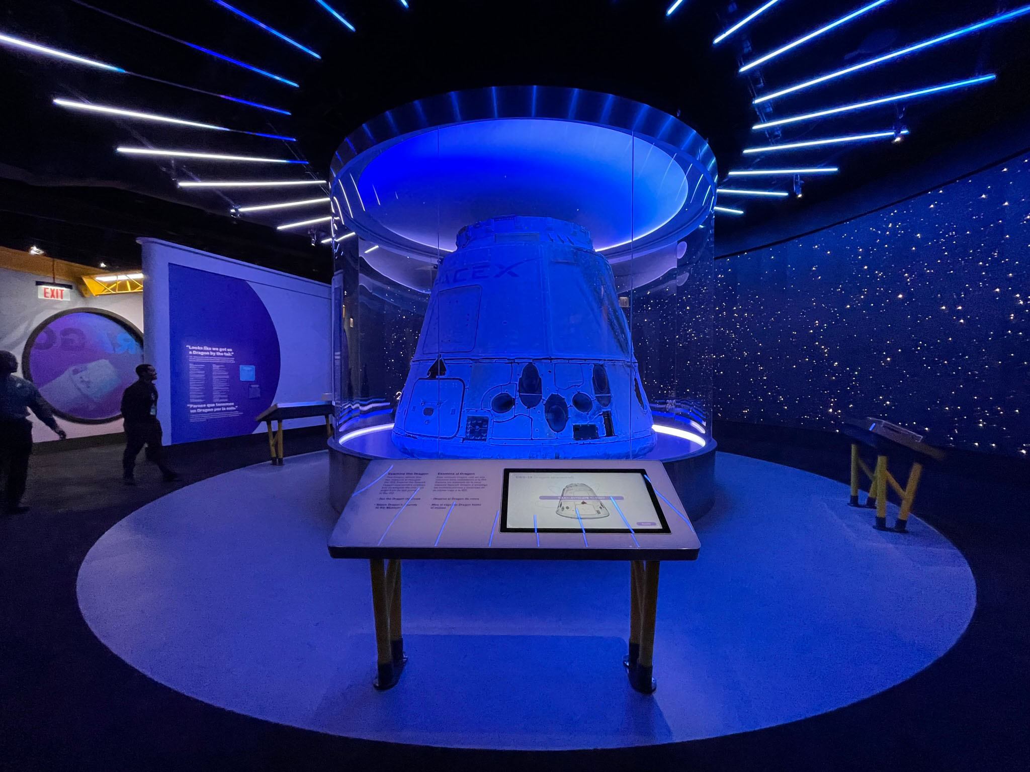 View of Dragon Spacecraft displayed at MSI